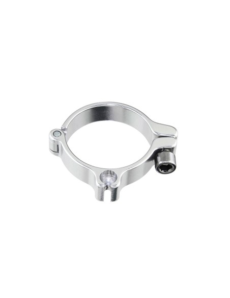 Alloy Clamp-On Single Cable Housing Stop 28.6 Silver.